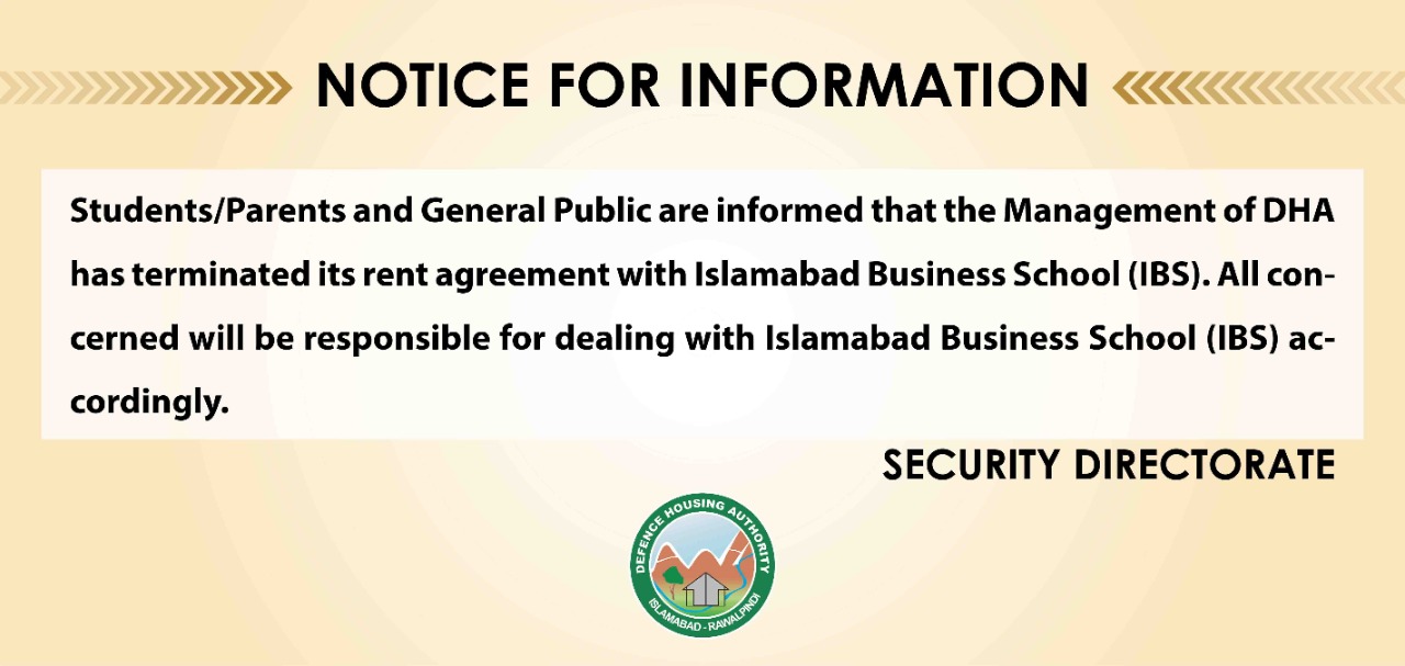 Notice For Information